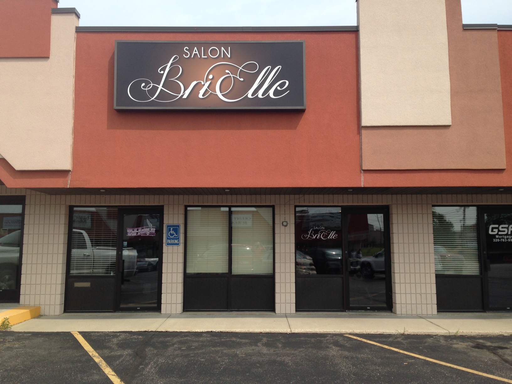 Salon Storefront Sign Made with Translucent Decal